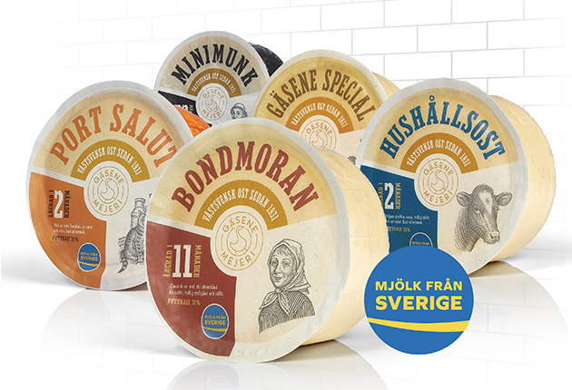 Gäsenes nya förpackningar lyfter Mjölk från Sverige