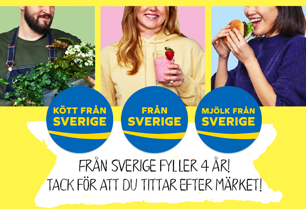Från Sverige-märkningen 4 år