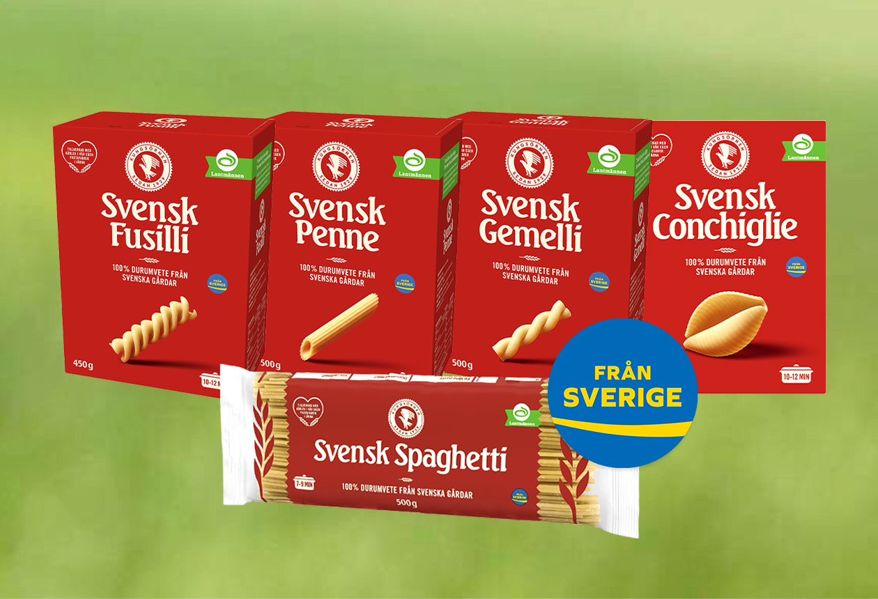 Äntligen svensk pasta på 100% svenskt durumvete