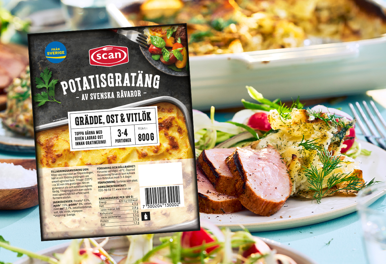 Färdig potatisgratäng på svenska råvaror